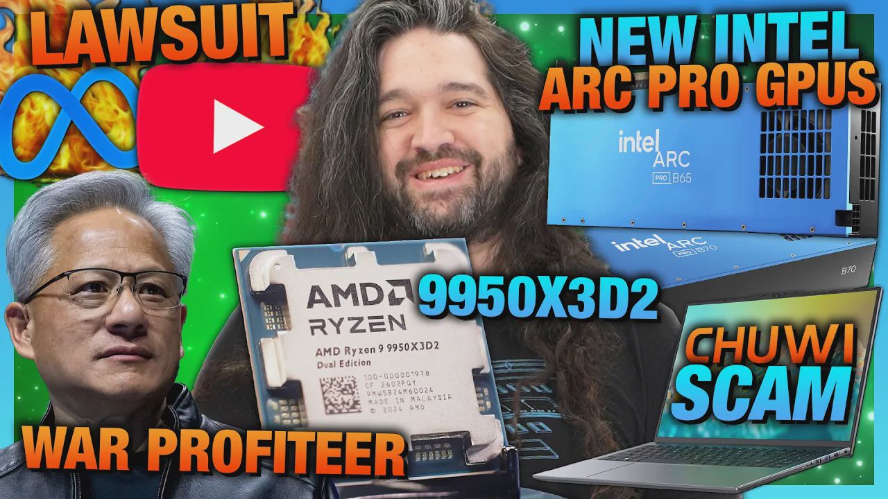 HW News - NVIDIA's Face ID Chip, YouTube Loses Lawsuit (lol), AMD 9950X3D2, and Laptop Scams